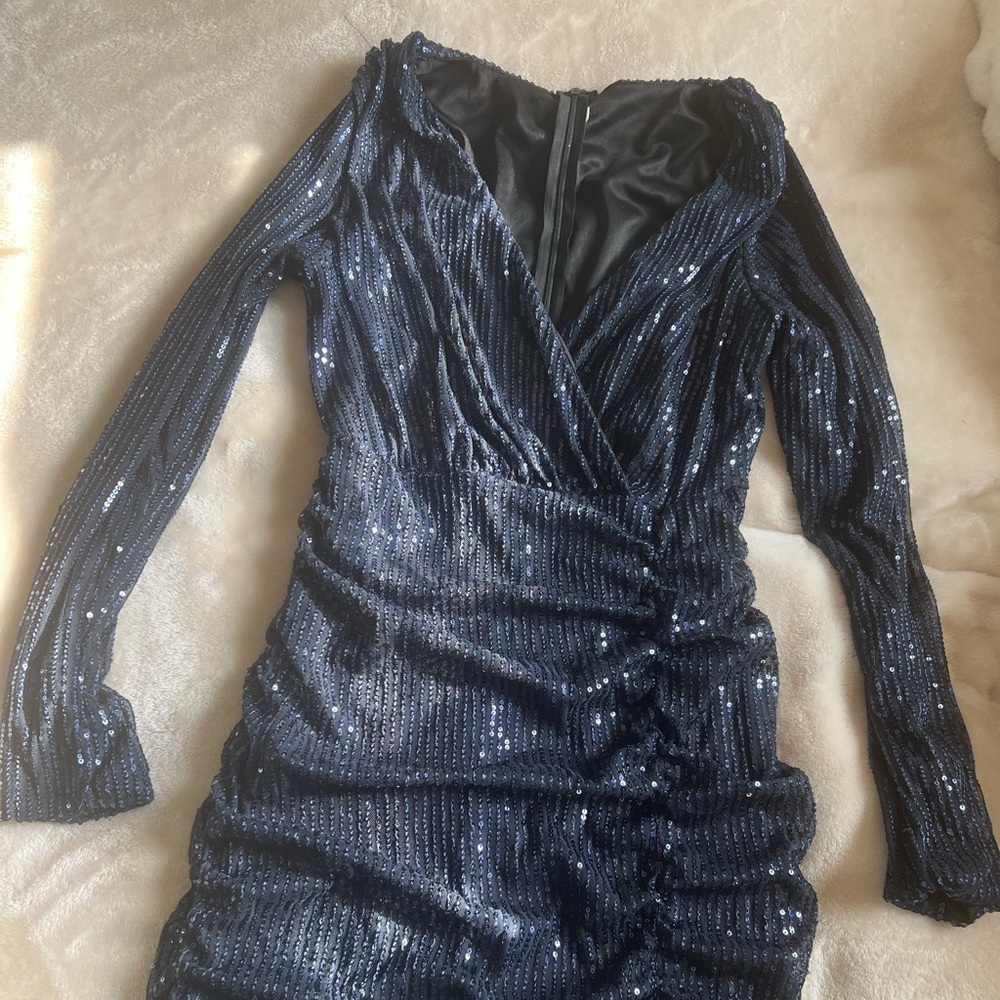 Long sleeve body shaping dress